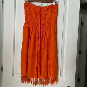 Orange Halter Beach CoverUp